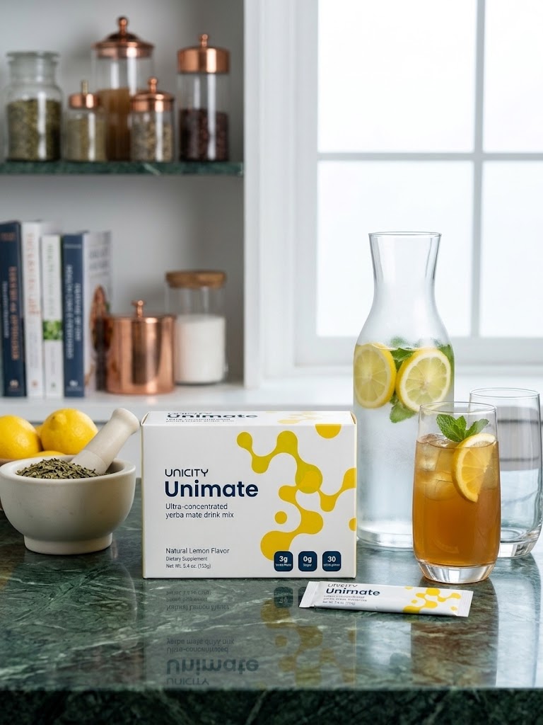 Unicity Unimate Lemon Yerba Mate Drink Mix 30 Packets