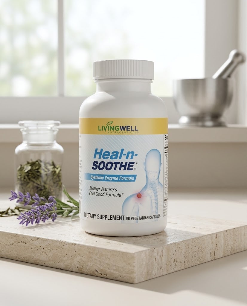 LivingWell Heal-n-Soothe Systemic Enzyme Formula 90 Capsules