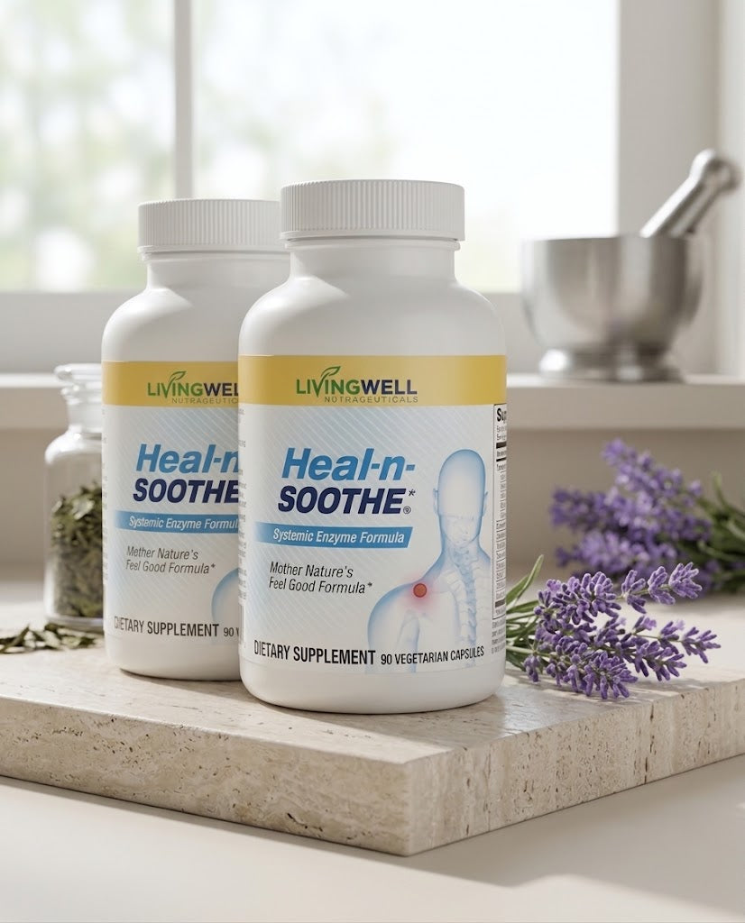 LivingWell Heal-n-Soothe Systemic Enzyme Formula 90 Capsules