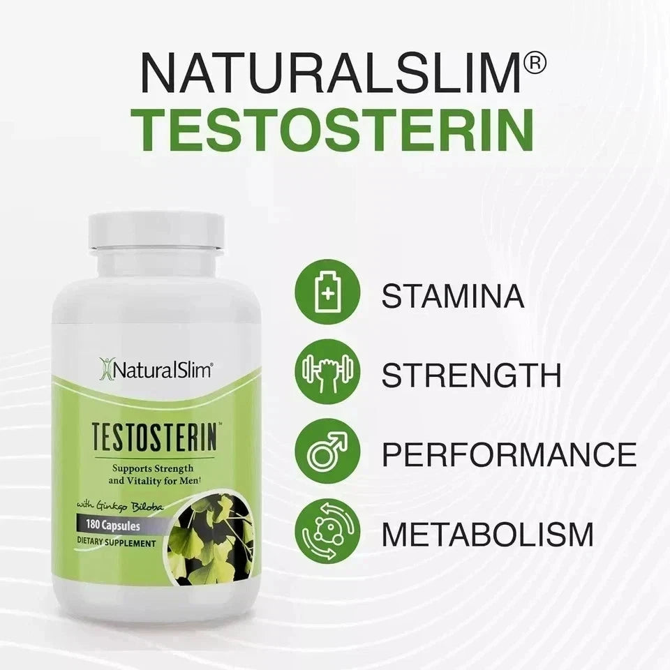 NaturalSlim Testosterin Men's Multivitamin 180 Capsules